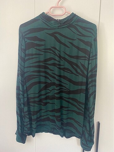 Leopar desenli bluz