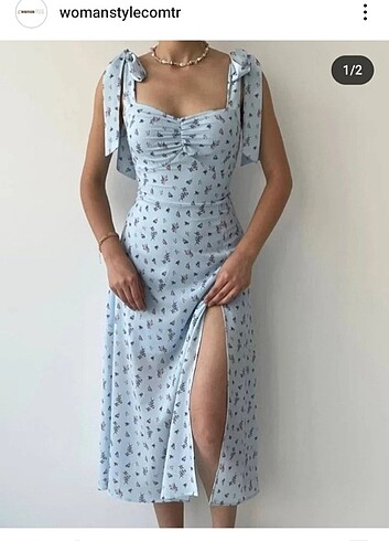 Çiçek desenli kadın yazlık elbise