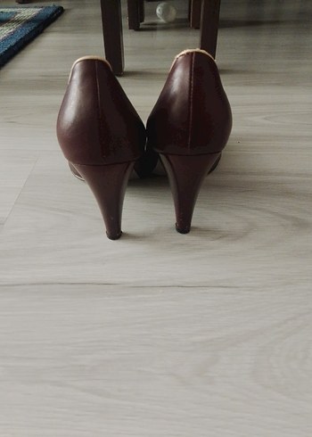 37 Beden kahverengi Renk Klasik Bordo Stiletto