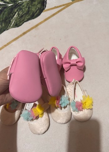 Kız Bebek İlk Adım Ayakkabısı, Pembe, Fırfırlı İKİZ İÇİN - Görsel 3
