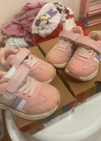 Vicco 22 Kız Çocuk Pembe Cırtlı Spor Ayakkabı - Görsel 2