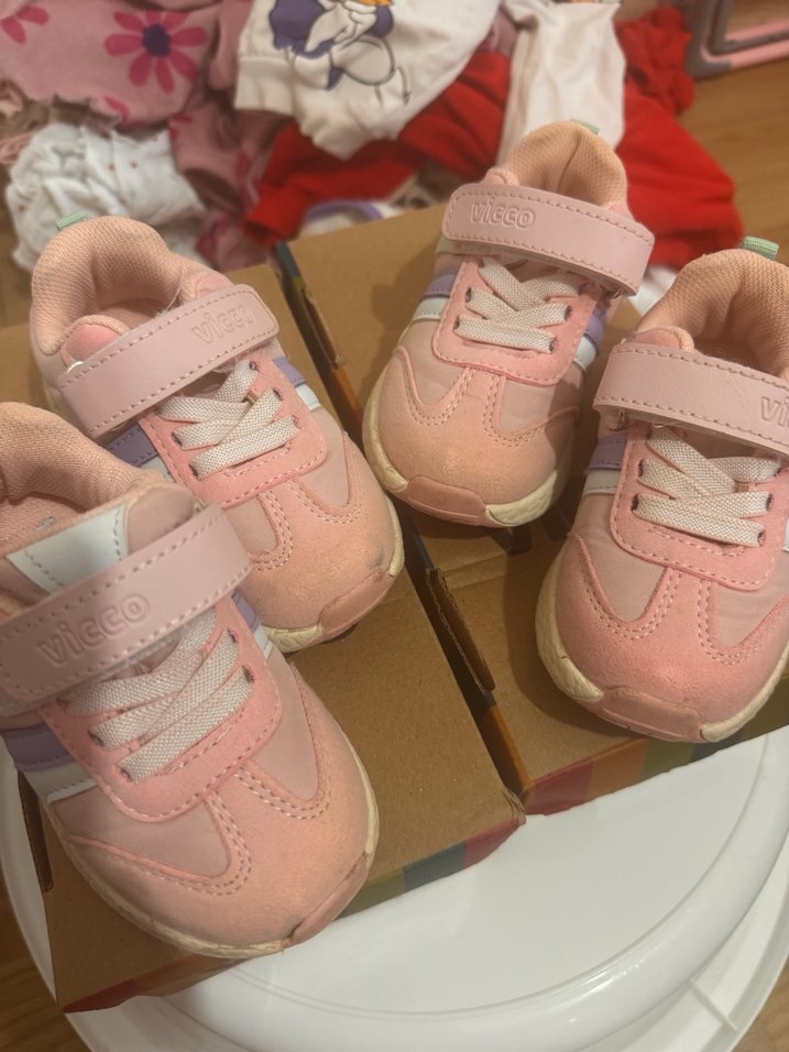 Vicco 22 Kız Çocuk Pembe Cırtlı Spor Ayakkabı - Görsel 3