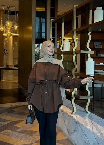 Kadın Camel Midi Boy Pamuklu Tunik
