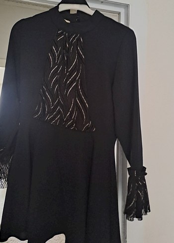 Uzun Kollu Siyah Gotik Kadın tünik