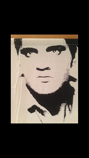 Tasarımcı Triple Elvis Presley Kumaş Pano, Andy Warhol Baskısı 1. Model