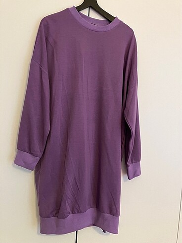 Eflatun / Lila Rengi, Uzun Tunik Sweatshirt, 2 Beden (38 Beden)