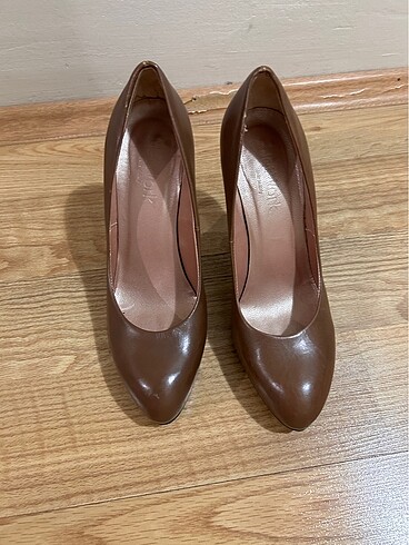Network marka acı kahve yüksek topuk şık stiletto