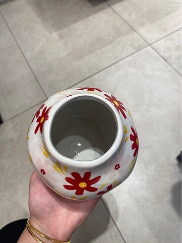  Beden 10 cm çok şirin çiçekli porselen vazo ????