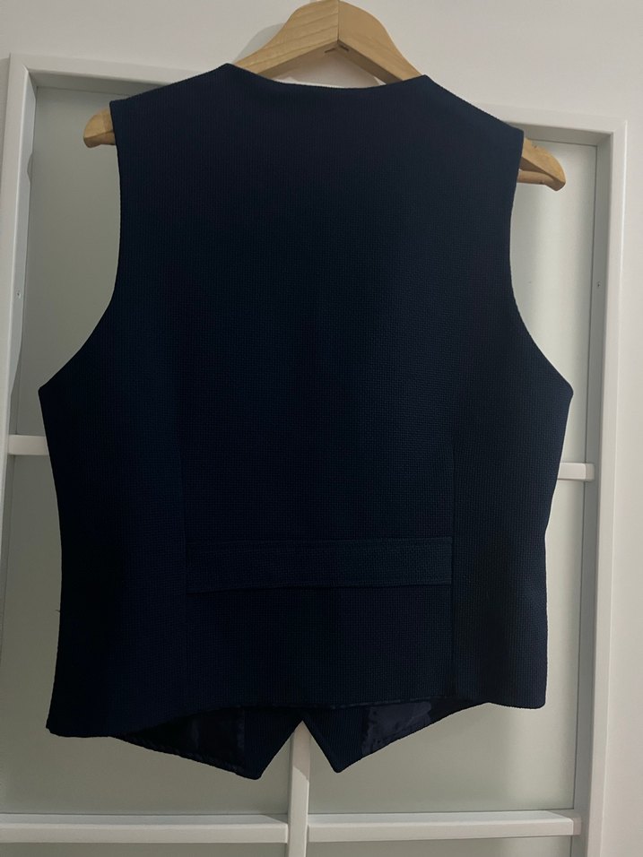 Düğmeli Lacivert Erkek Yelek - Görsel 2