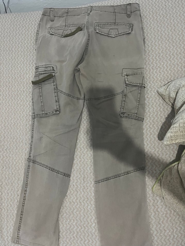 Gri Rahat Kesim Kot Pantolon - Görsel 3