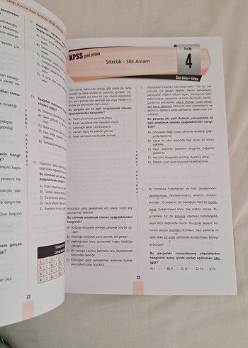  Beden KPSS Tüm Dersler Tek Kitap Soru Bankası 2024 Yargı Yayınları