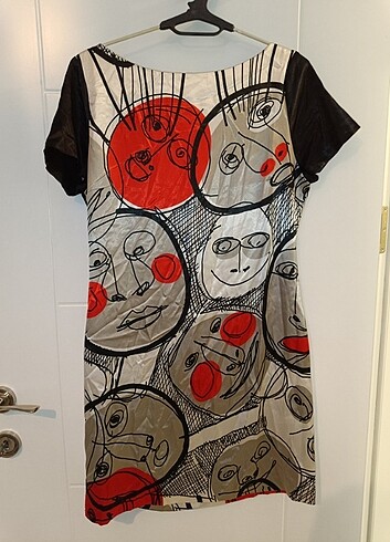 Saten mini elbise - Görsel 3