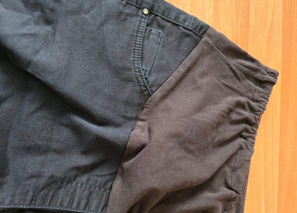 Siyah Bel Bantlı Hamile Kot Pantolon - Görsel 2