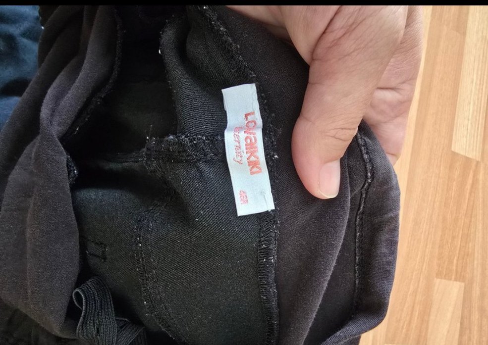 Siyah Bel Bantlı Hamile Kot Pantolon - Görsel 4