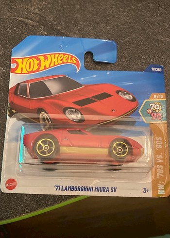Hot Wheels Kırmızı '71 Lamborghini Miura SV Oyuncak Araba