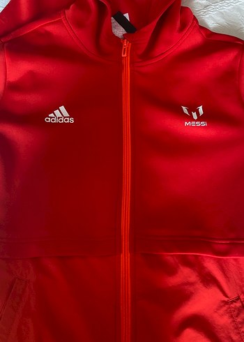 Kırmızı Adidas Messi Fermuarlı Sweatshirt