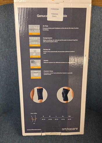 Orthocare Genucare Air-X Diz Koruyucu Siyah L beden - Görsel 2