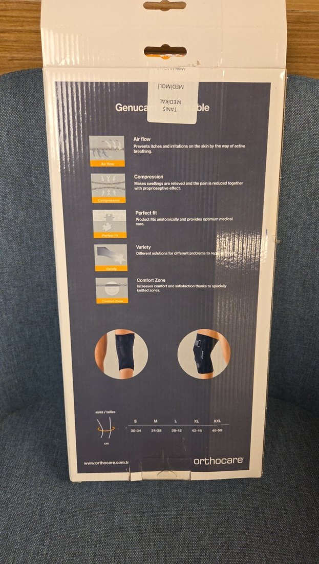 Orthocare Genucare Air-X Diz Koruyucu Siyah L beden - Görsel 2