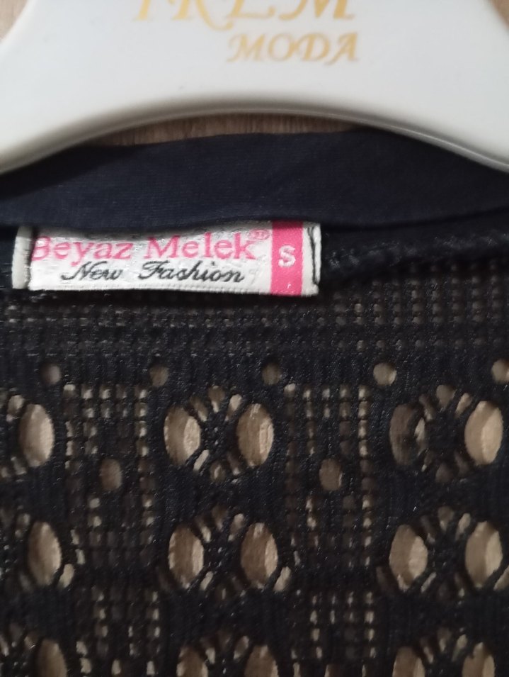 Uzun Siyah Bohem Nakışlı Hırka - Görsel 3