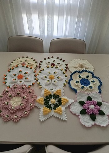 Çiçek Motifli Örgü lif - Görsel 5