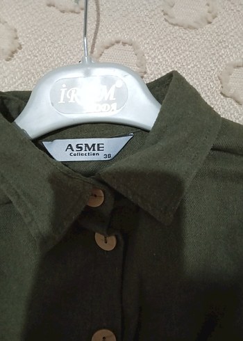 Düğmeli Uzun Keten Kadın Elbise - Görsel 3