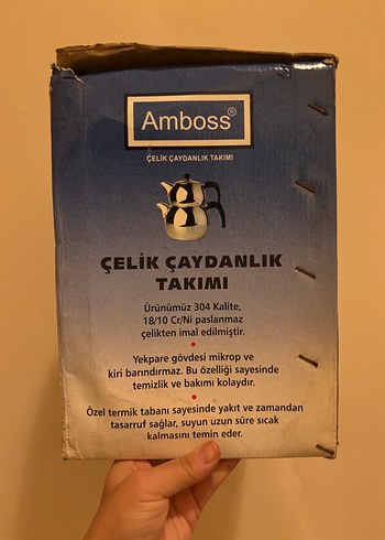Beden Amiboss Çelik Çaydanlık Takımı Termik Taba