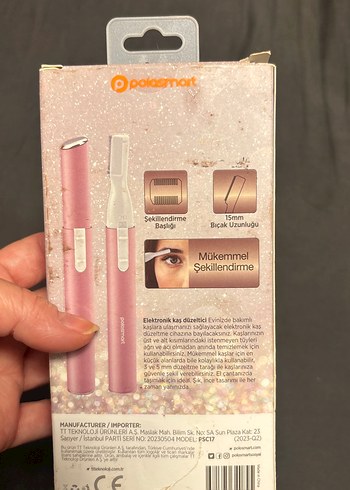 Pastel Pembe Elektronik Kaş Düzeltici - Görsel 5