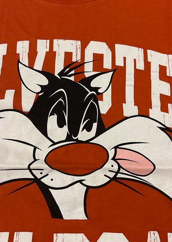 Kız Çocuk Kırmızı Baskılı Street Tişört - Görsel 3