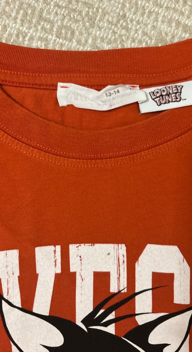 Kız Çocuk Kırmızı Baskılı Street Tişört - Görsel 4