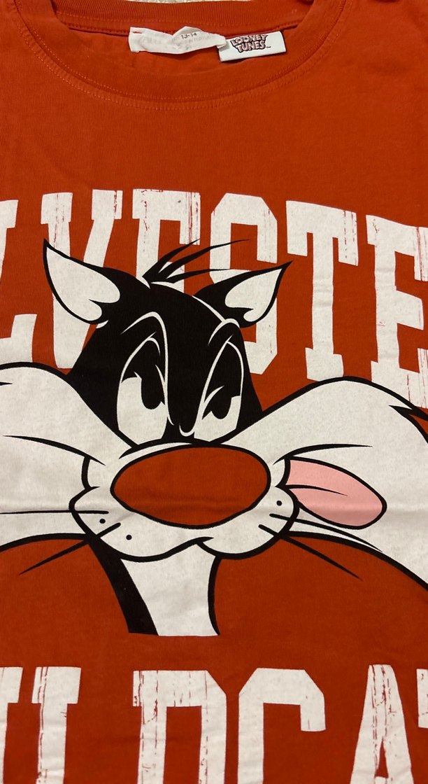 Kız Çocuk Kırmızı Baskılı Street Tişört - Görsel 3