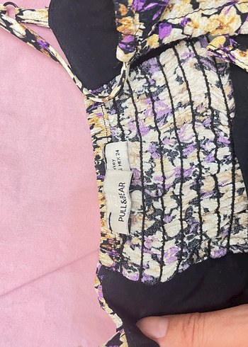 Kadın Mor Renkli Fırfırlı Bohem Fular - Görsel 4