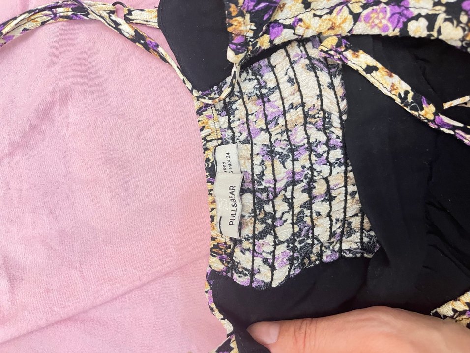 Kadın Mor Renkli Fırfırlı Bohem Fular - Görsel 4