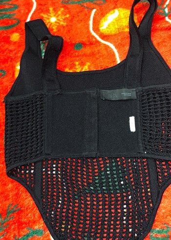 Siyah Örgü Detaylı büstiyer - Görsel 3