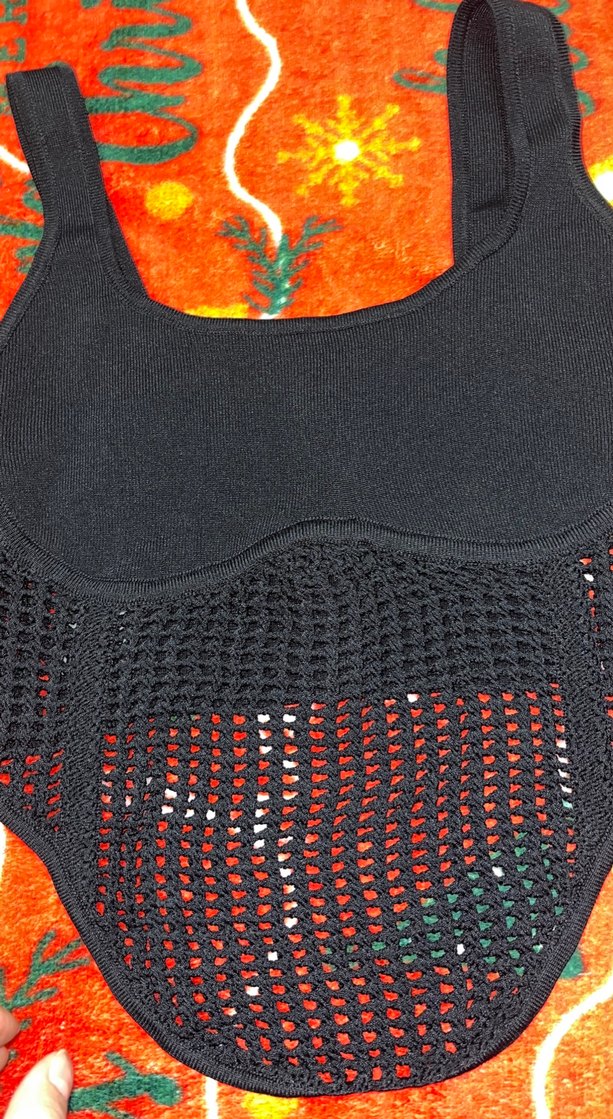 Siyah Örgü Detaylı büstiyer - Görsel 2