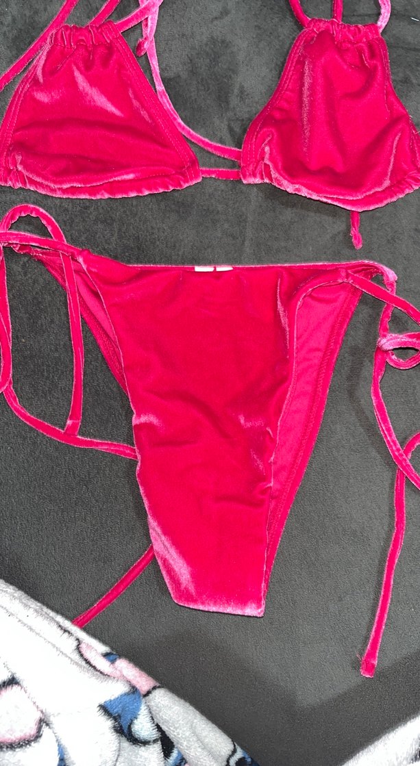 Pembe İpli Kadın Bikini Takımı - Görsel 2