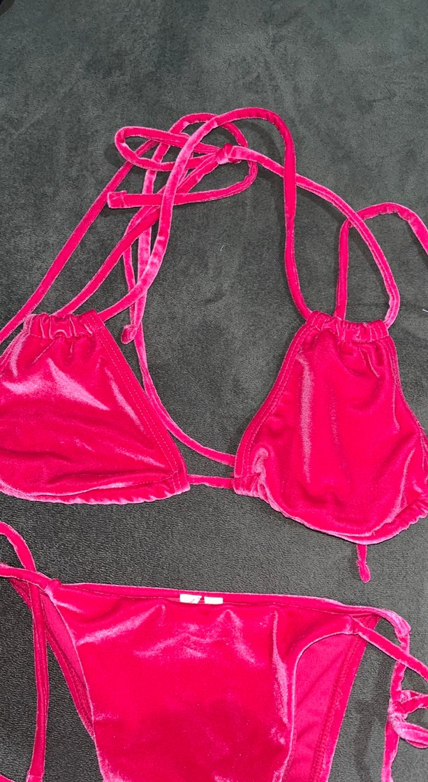 Pembe İpli Kadın Bikini Takımı - Görsel 3