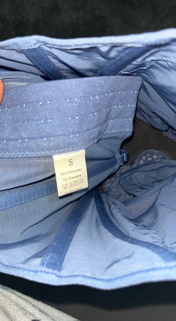 Dantel Detaylı Mavi Straplez Büstiyer - Görsel 3