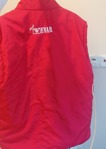 Kırmızı Fermuarlı erkek Yelek - Görsel 2