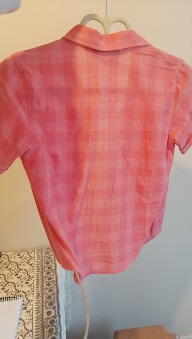 Düğmeli Pembe Keten erkek çocuk Gömlek - Görsel 2