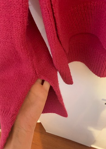 Fusya Örgü Yüksek Yaka Kadın Kazak - Görsel 8