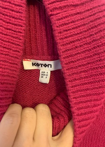 Fusya Örgü Yüksek Yaka Kadın Kazak - Görsel 6