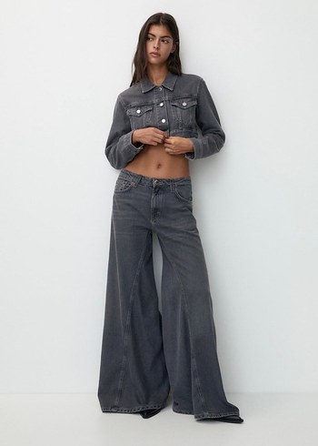 Gri Salaş Kadın Kot Pantolon - Görsel 8