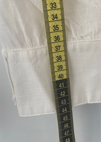 36 Beden Beyaz Pamuklu Volanlı Kısa Kollu Crop