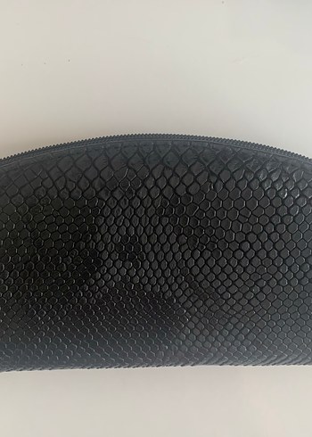 Deri Siyah Yılan Desenli Cüzdan - Görsel 2