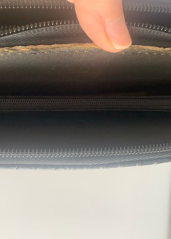 Deri Siyah Yılan Desenli Cüzdan - Görsel 5