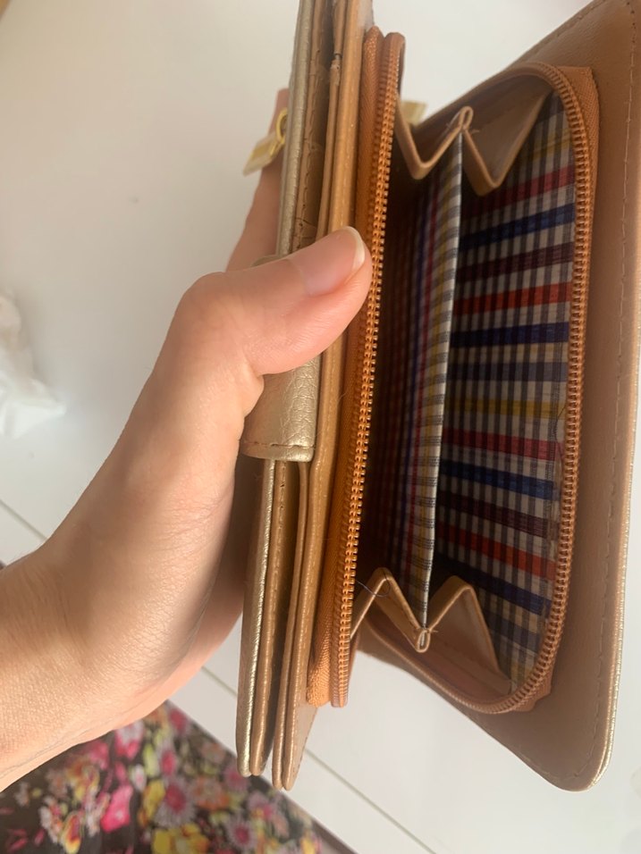 Mango Bej Deri Fermuarlı Kadın Cüzdanı - Görsel 4