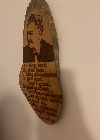 Nazım Hikmet Ahşap Portre-Şiir - Görsel 3