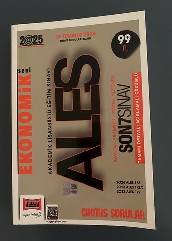 ALES Son Sınav Çıkmış Sorular Kitabı