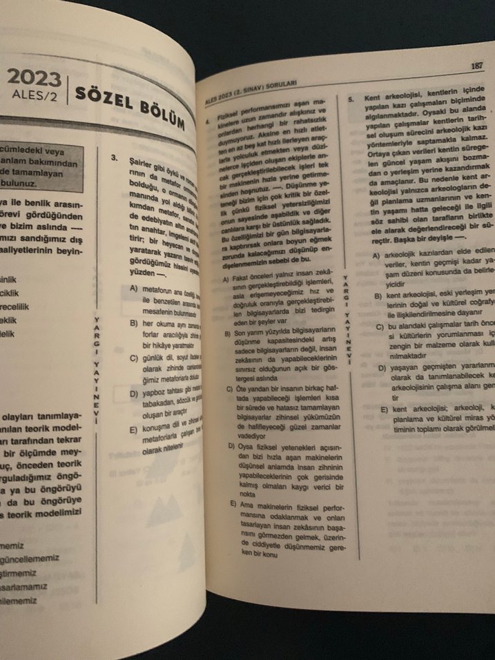 ALES Son Sınav Çıkmış Sorular Kitabı - Görsel 3