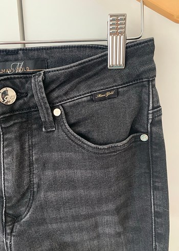 Antrasit Dar Kesim Midi Kot Pantolon - Görsel 3